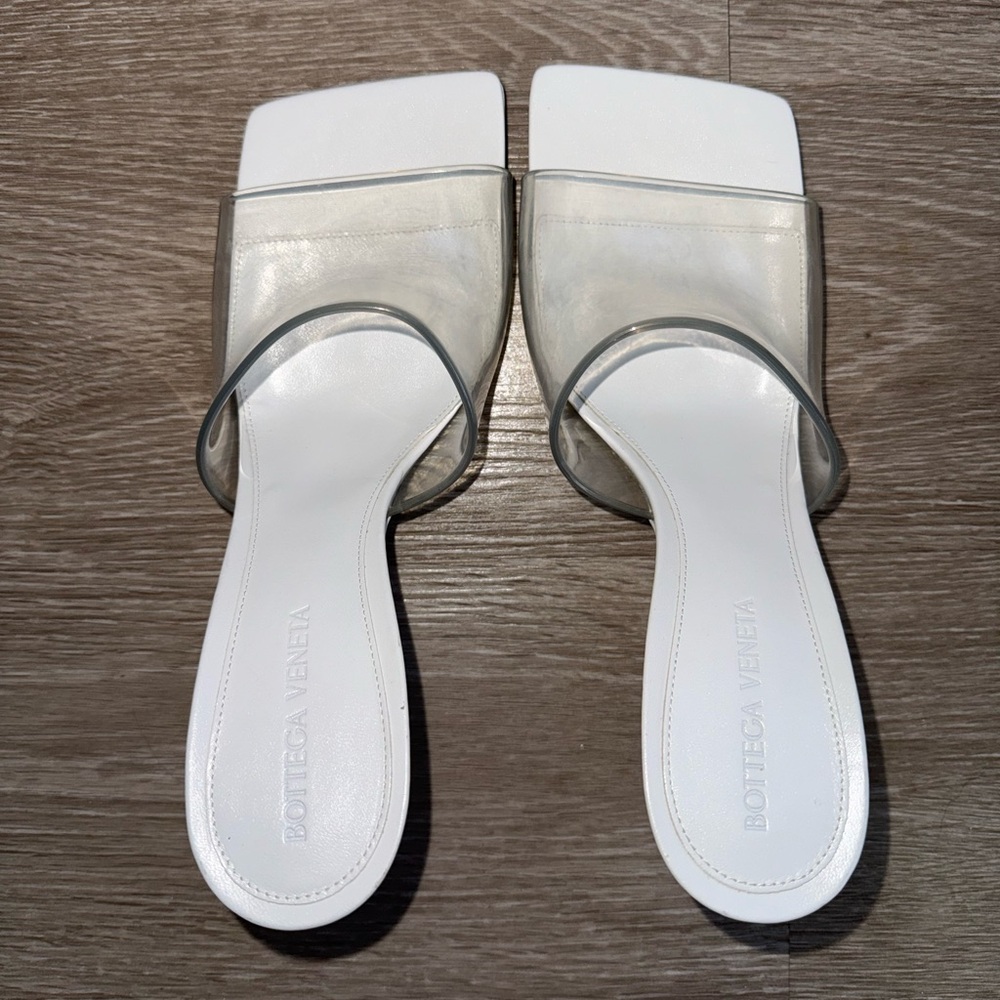 Bottega Veneta Clear and White Heels - Picture 2 of 8